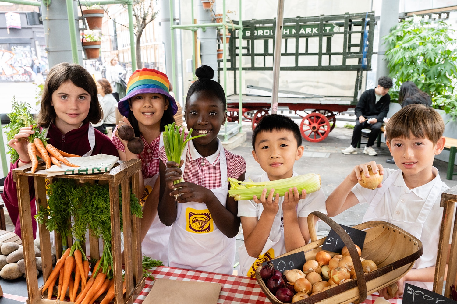 Children on a Young Marketeers project at Borough Market