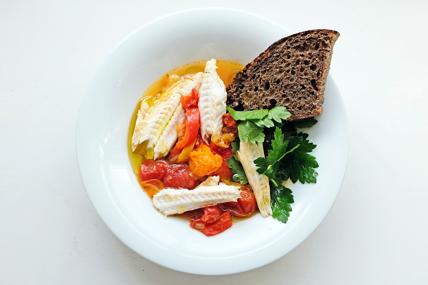 Gurnard peperonata stew