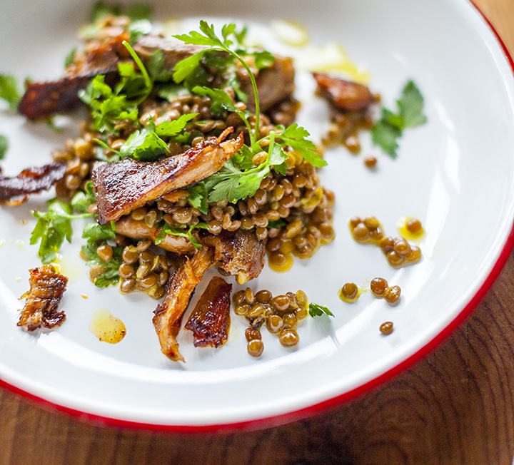 Rabbit, lentils & parsley