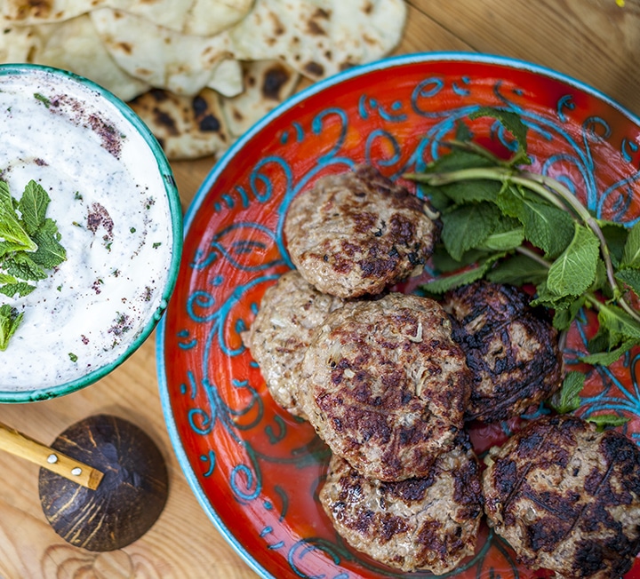 Spiced lamb burgers