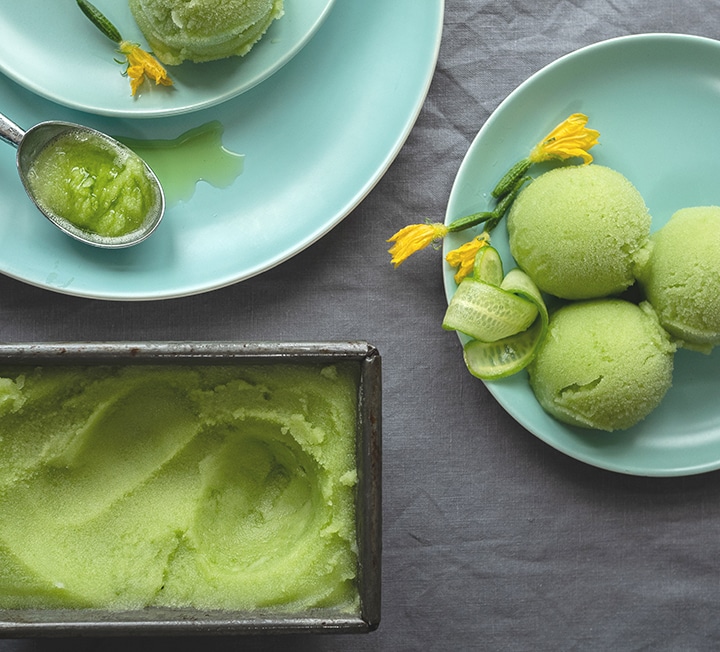 Cucumber gin sorbet Borough Market