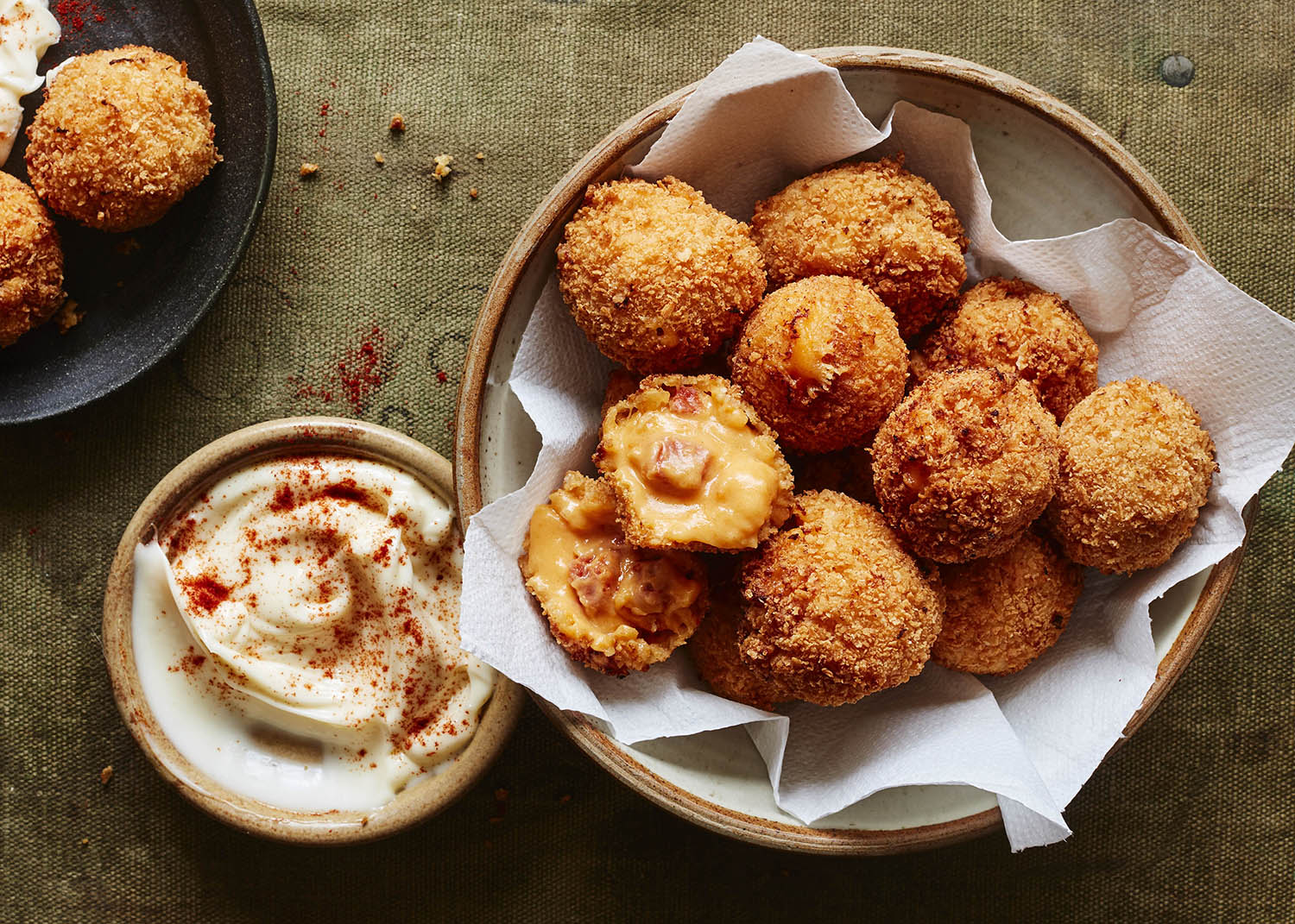Hot smoked chorizo croquetas