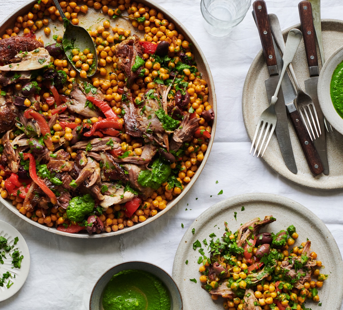 Slow-roasted shoulder of lamb with beans made with Borough Market ingredients