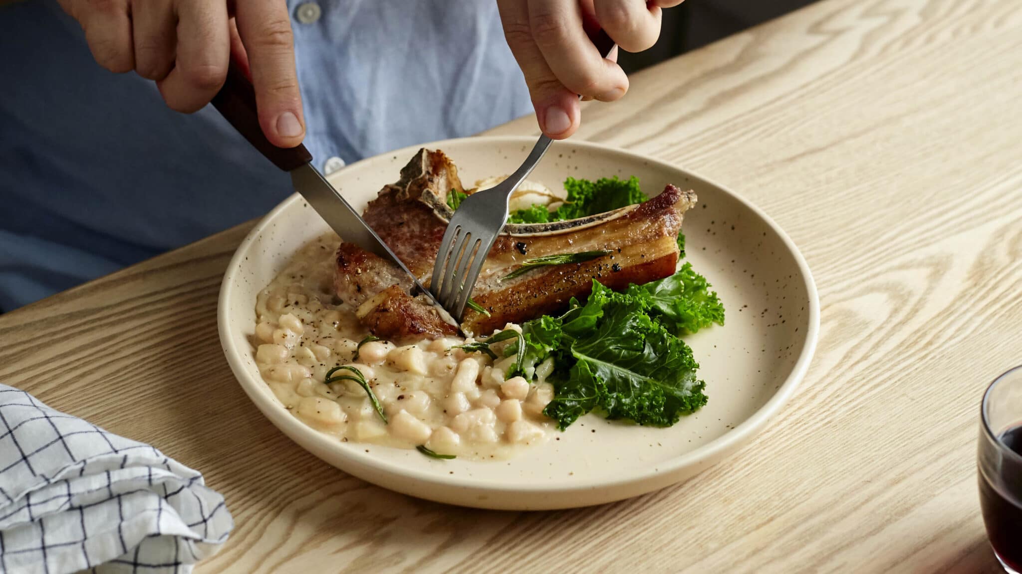 Lamb Chops With Cacio E Pepe White Beans Borough Market