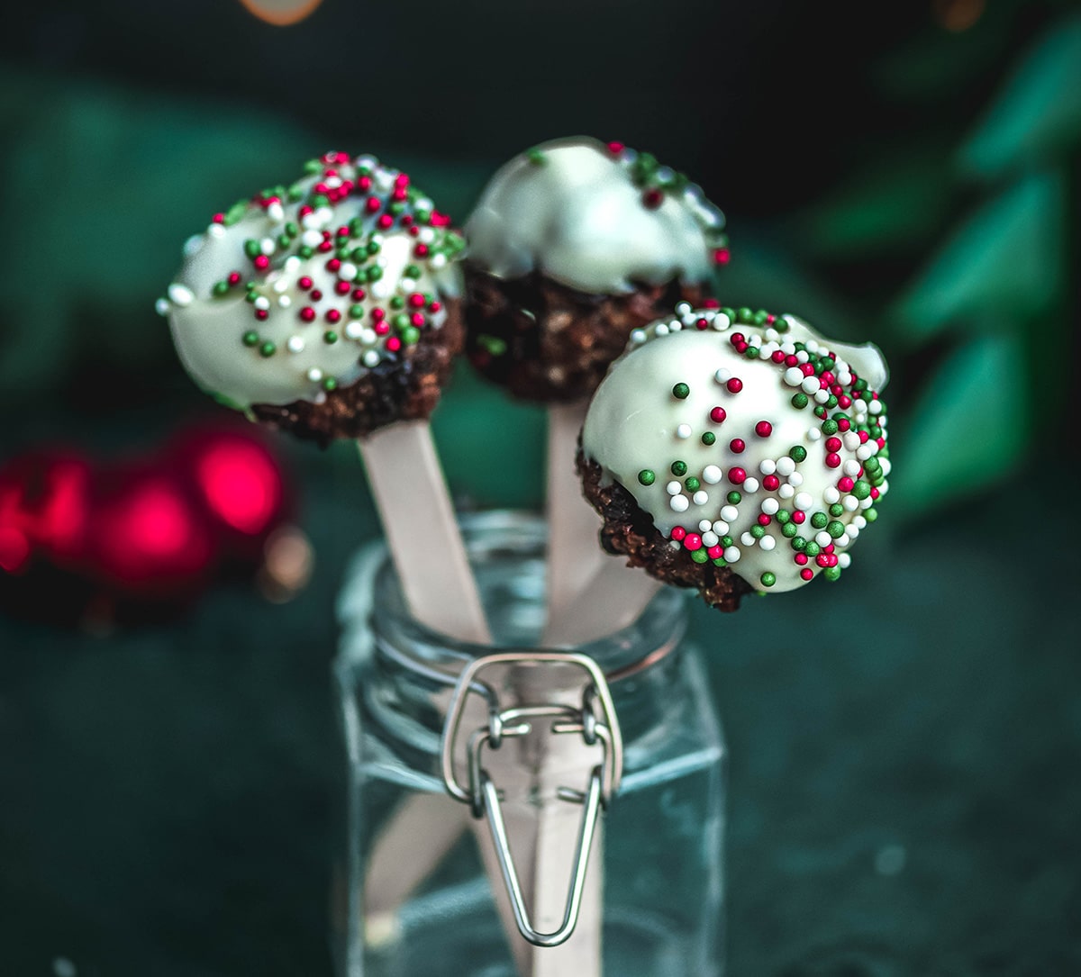 Christmas pudding pops made from Borough Market ingredients