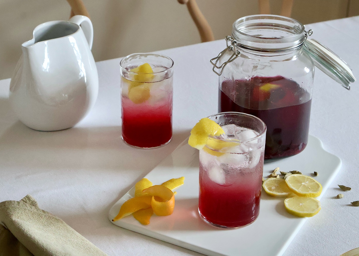 Blackcurrant, cardamon and lemon gin made with Borough Market ingredients