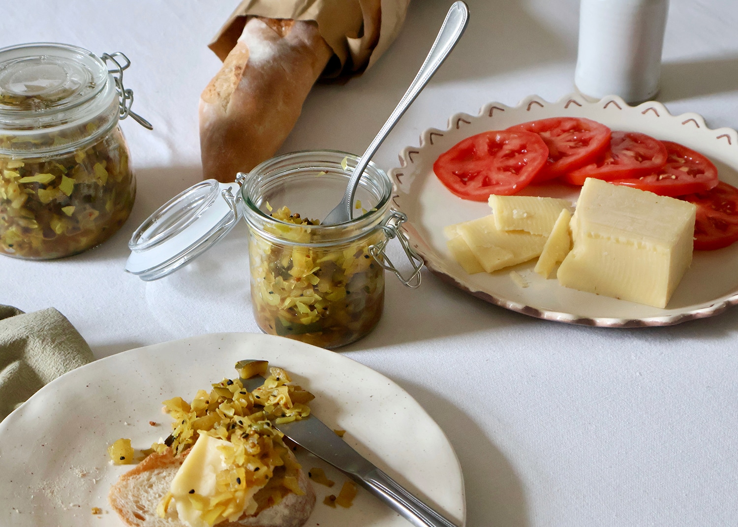 Courgette chow-chow relish made with Borough Market ingredients