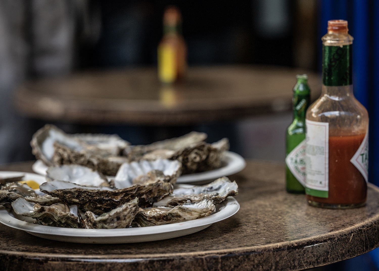 A plate of oysters at Borough Market