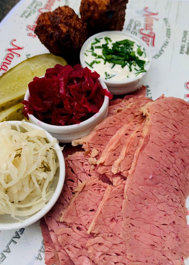 Nana Fanny's salt beef and pickles