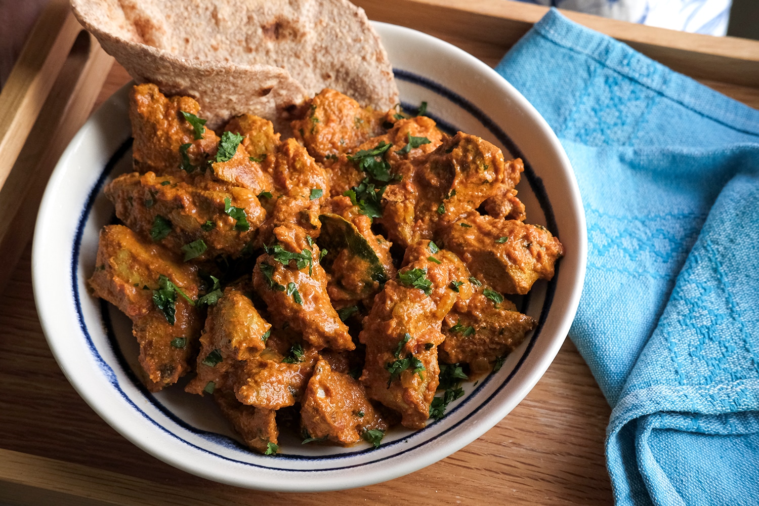 A dish of Pheasant tikka masala