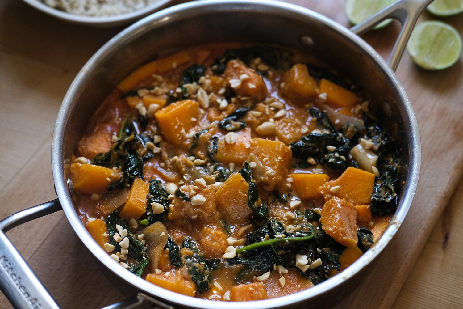 Red curry squash & cavalo nero