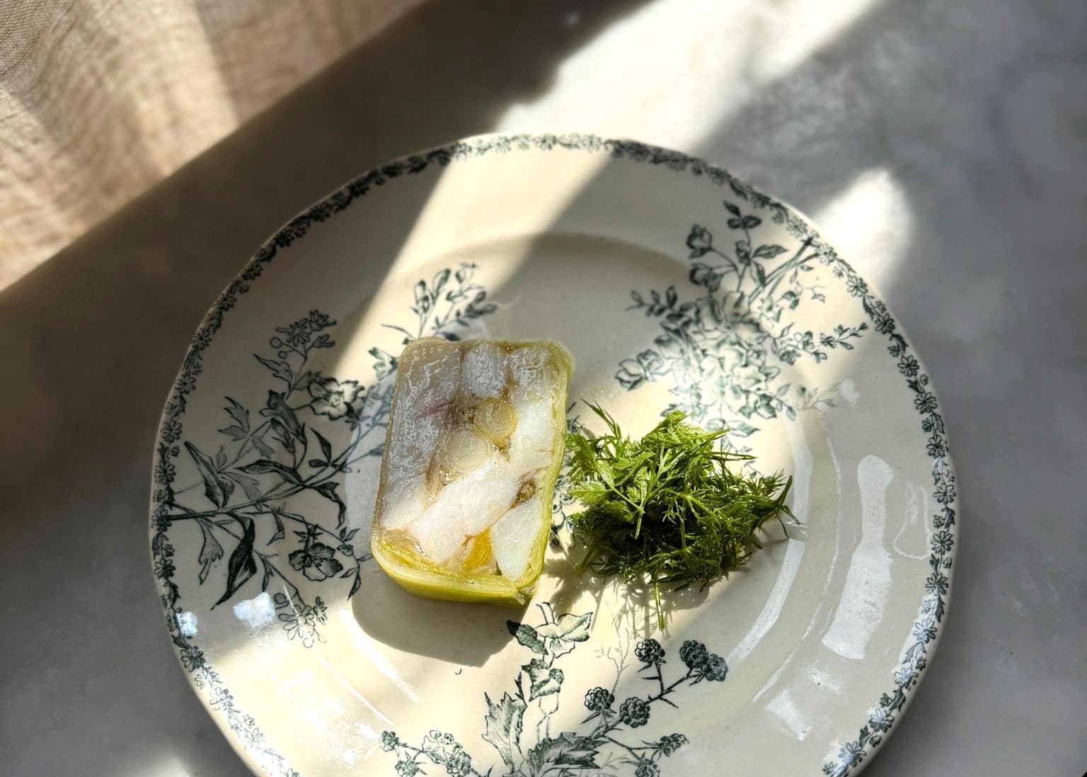 A turbot terrine made with Borough Markey ingredients