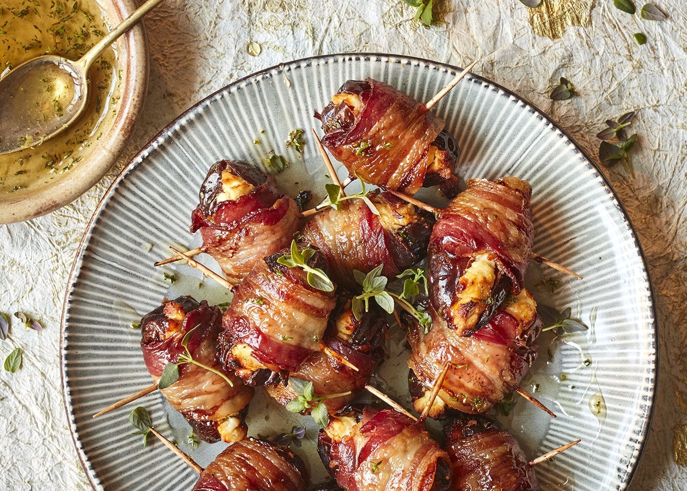 Feta & thyme honey devils on horseback