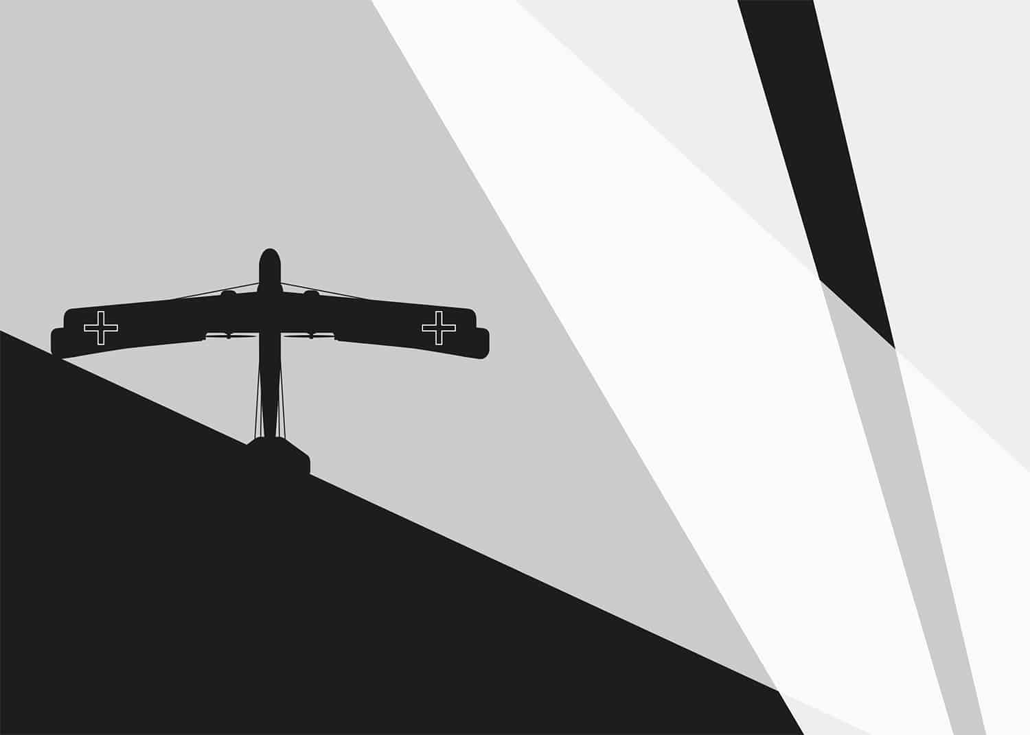 An illustration of a German war plane