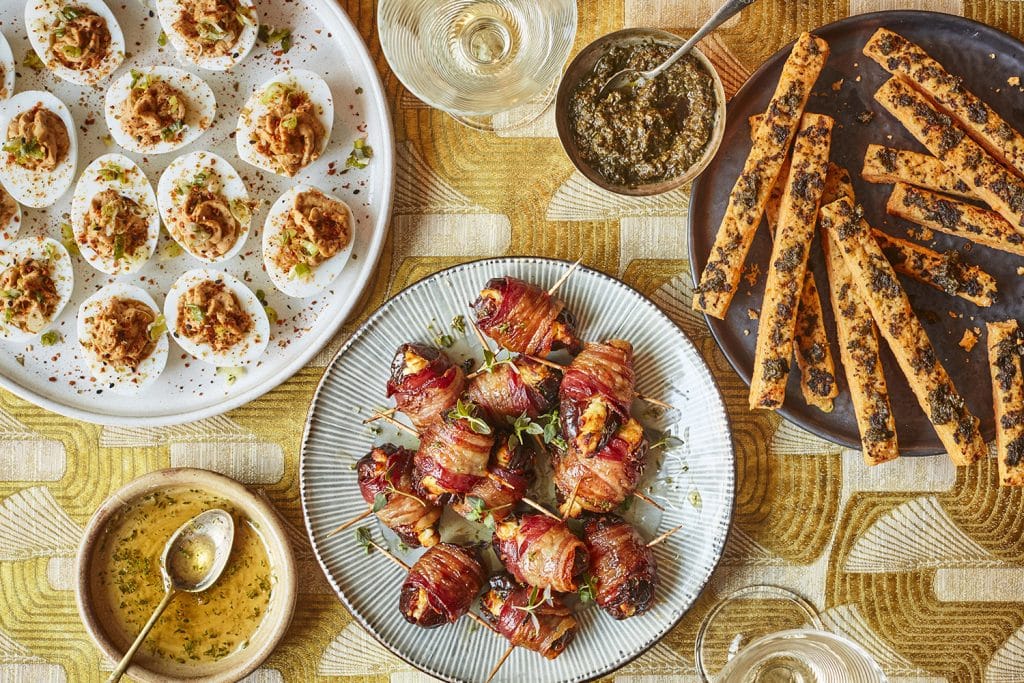 Christmas canapes made using Borough Market ingredients