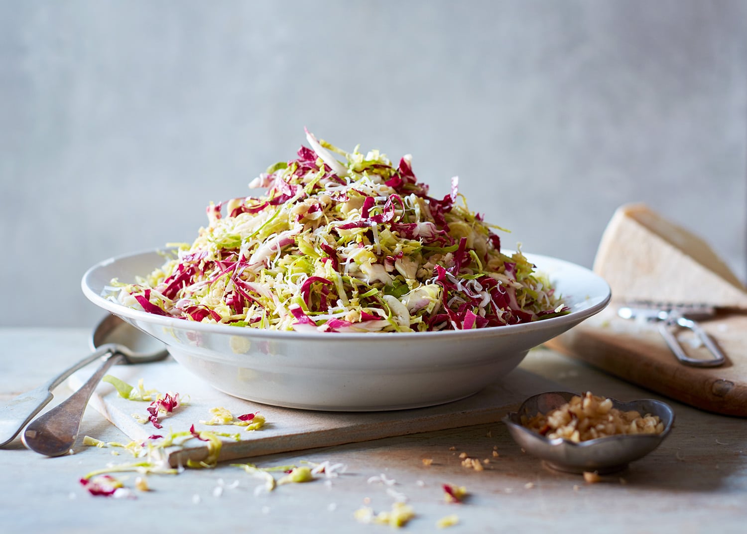 Brussels sprouts salad in a bowl