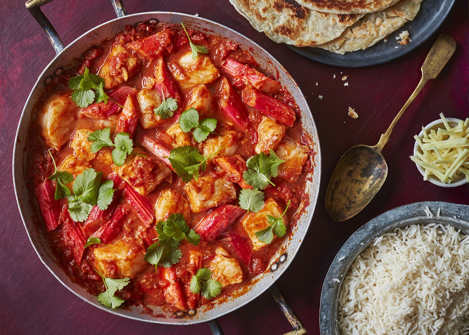 Cod & rhubarb karahi