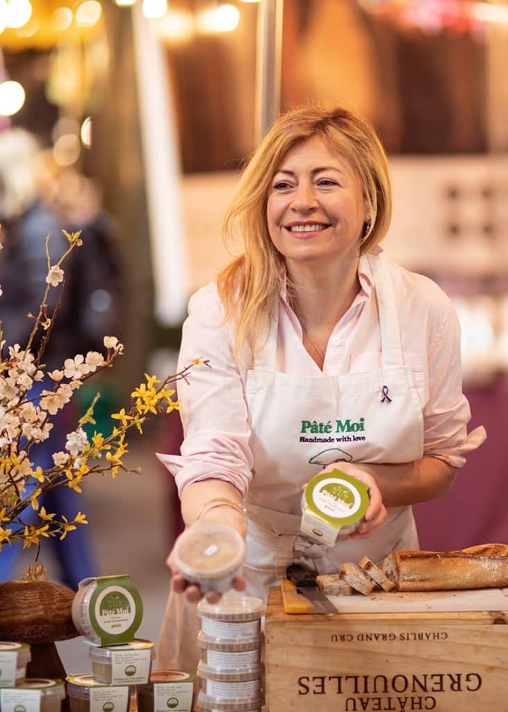 Flip Dunning at her Pâté Moi stall