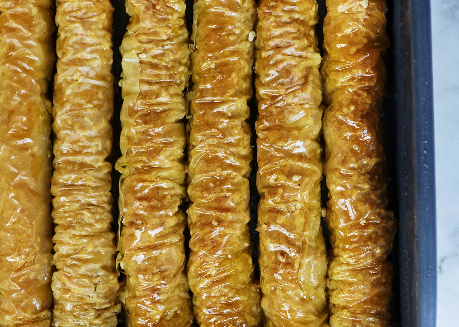 Cashew, sesame & fennel baklava