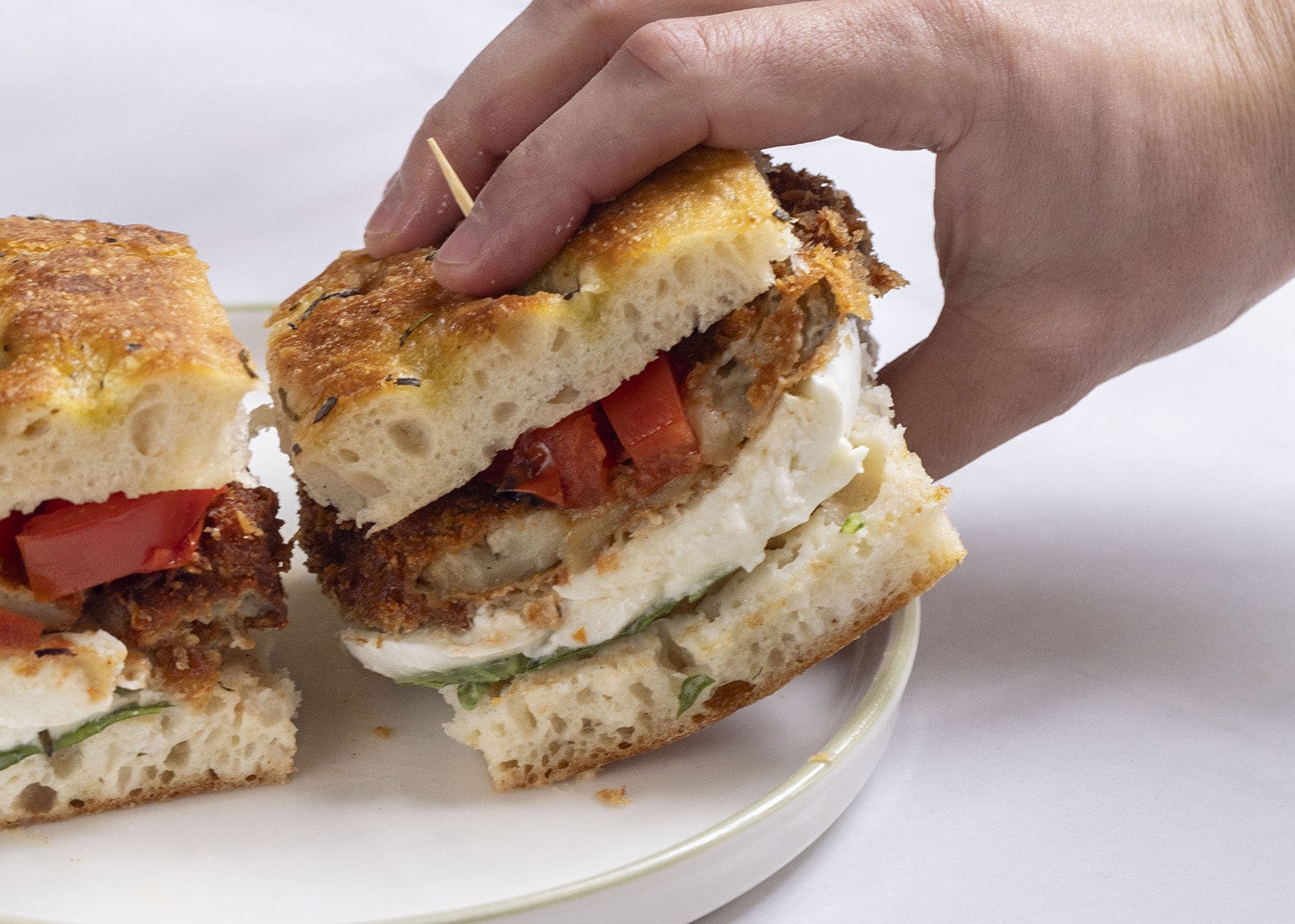 Aubergine schnitzel sando