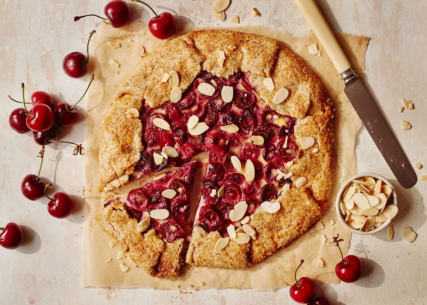 Cherry & ricotta galette