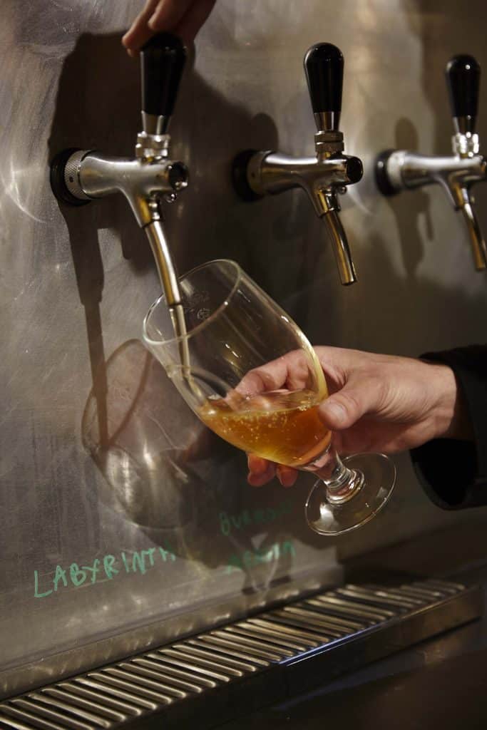 Cider being poured at The London Cider House