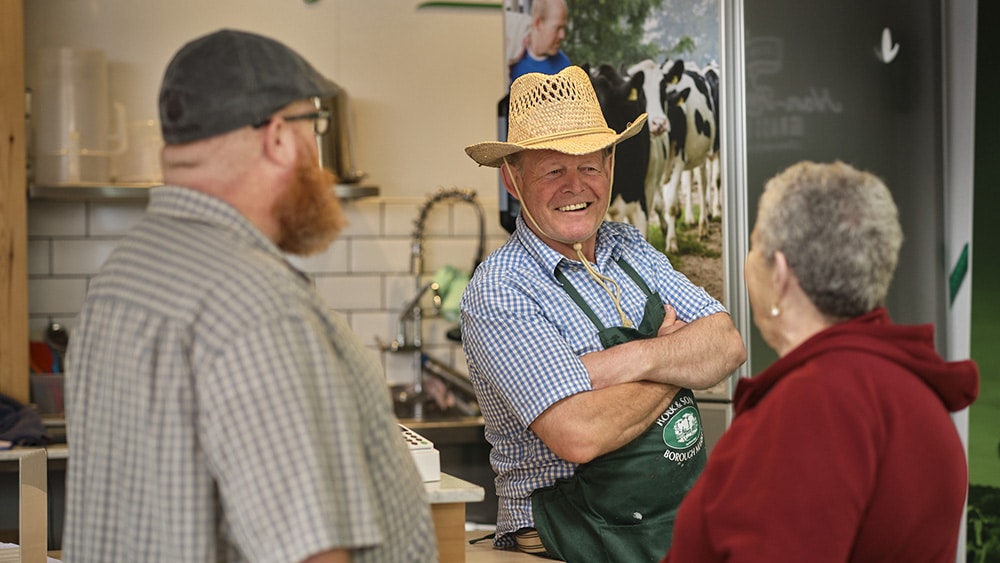 Stephen Hook at the Hook & Son stand