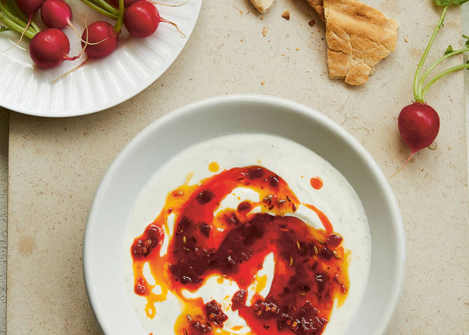 Whipped feta with Calabrian chilli-honey butter