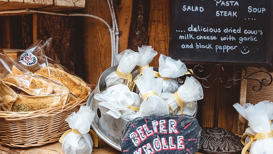 Belper Knolle cheese at the Jumi stand