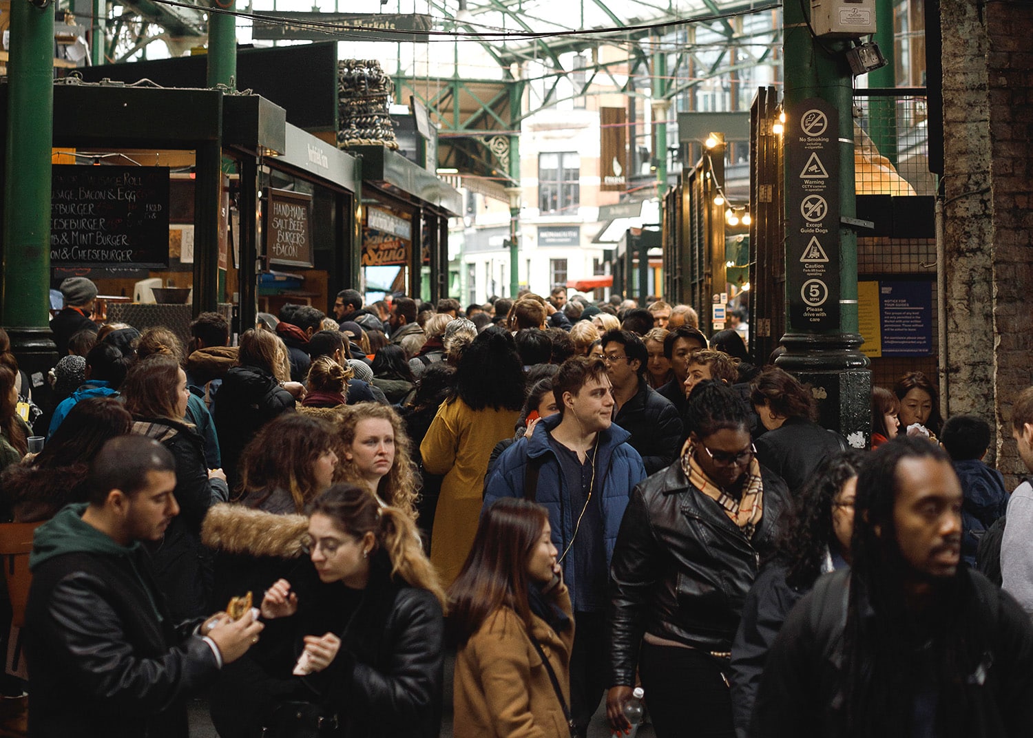A crowd at Borough Market