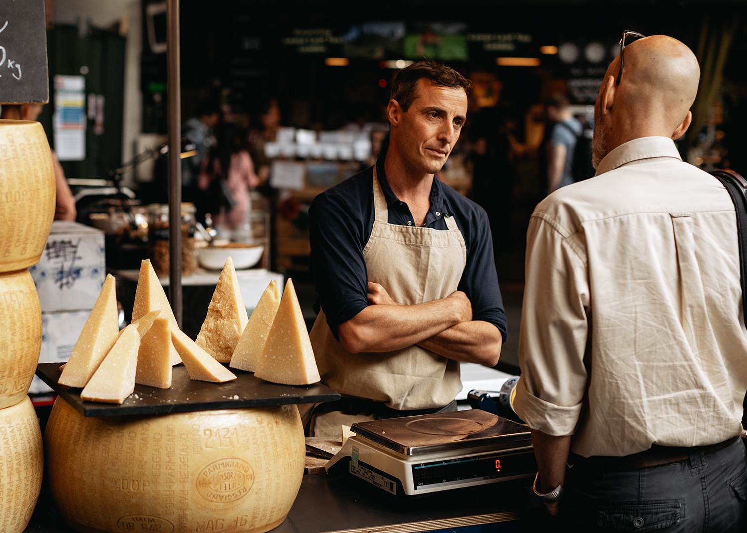 A shopper at Borough Market
