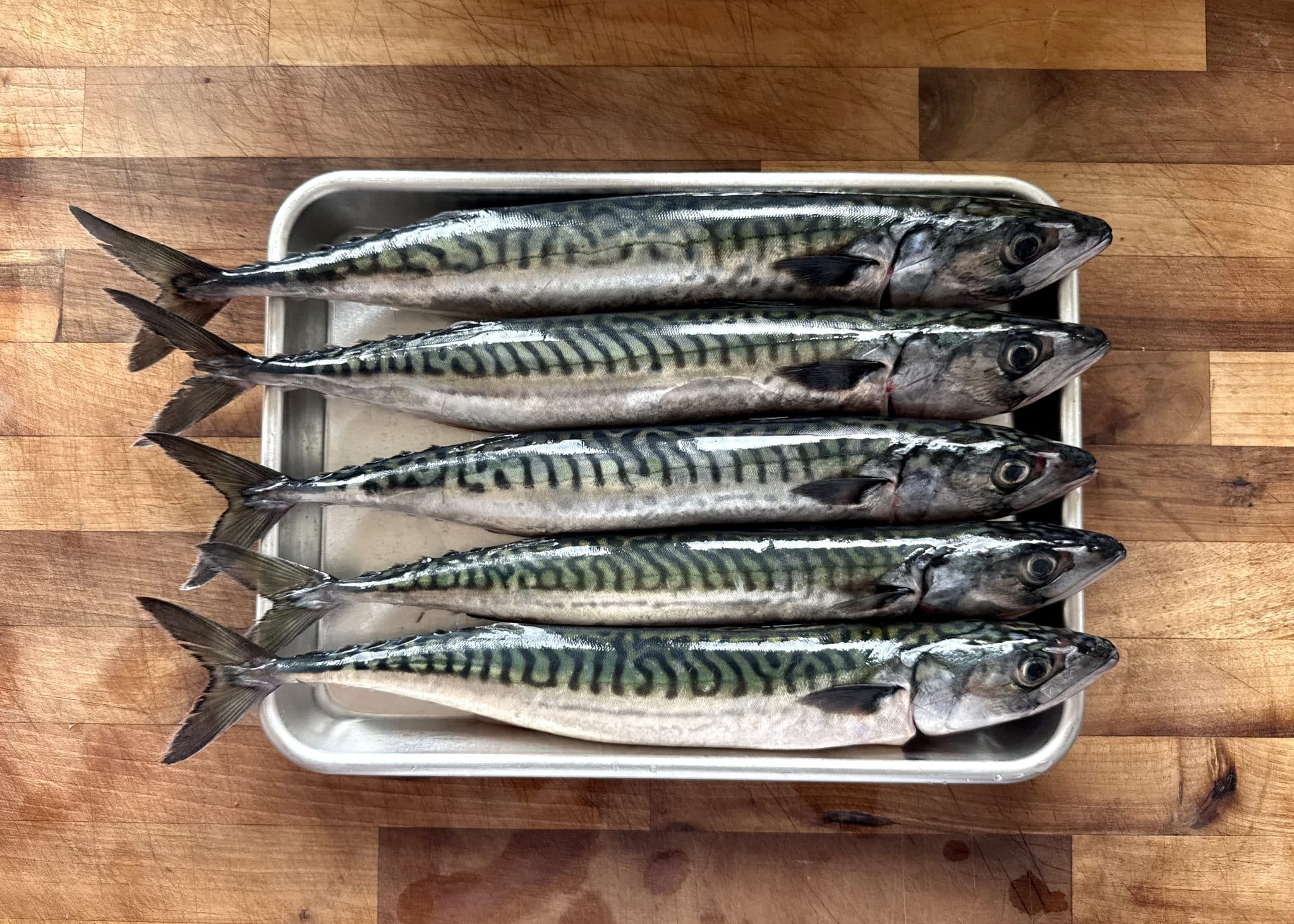 A pan of mackerel