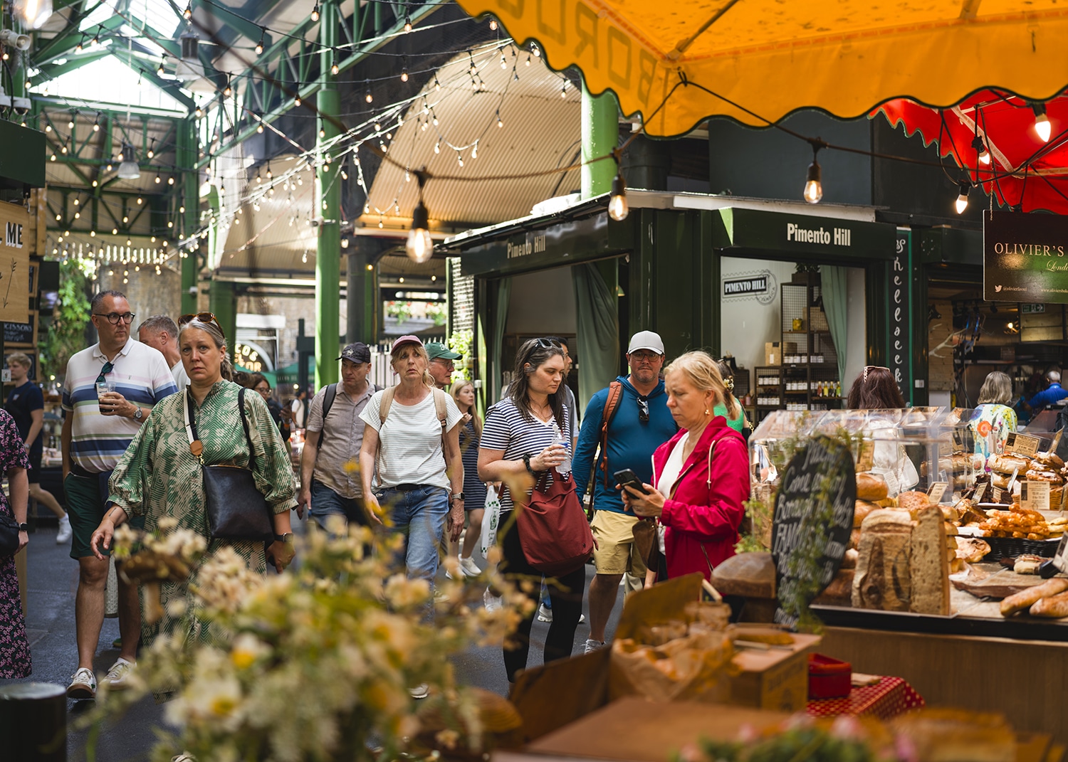 Tourists at Borough Market
